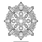 Gemstone Mandala Coloring Page – Spiritual Art to Print