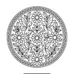 Fairy flower mandala coloring page – Download and print