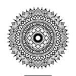 Decorative mandala coloring page to print