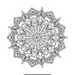 Flower mandala to color with ornamental design